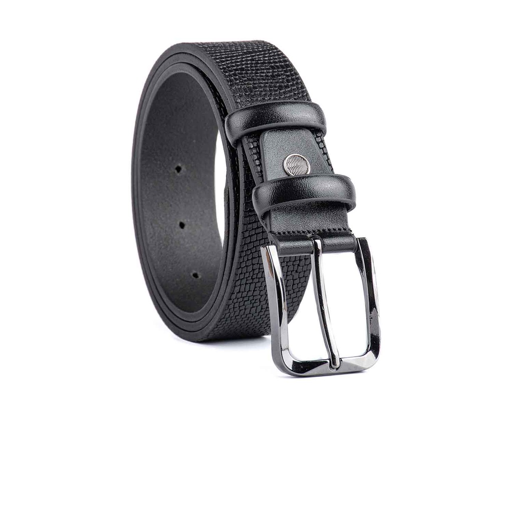 [132] Leather Belt Model 132(1M-35) (42(105cm), Black)