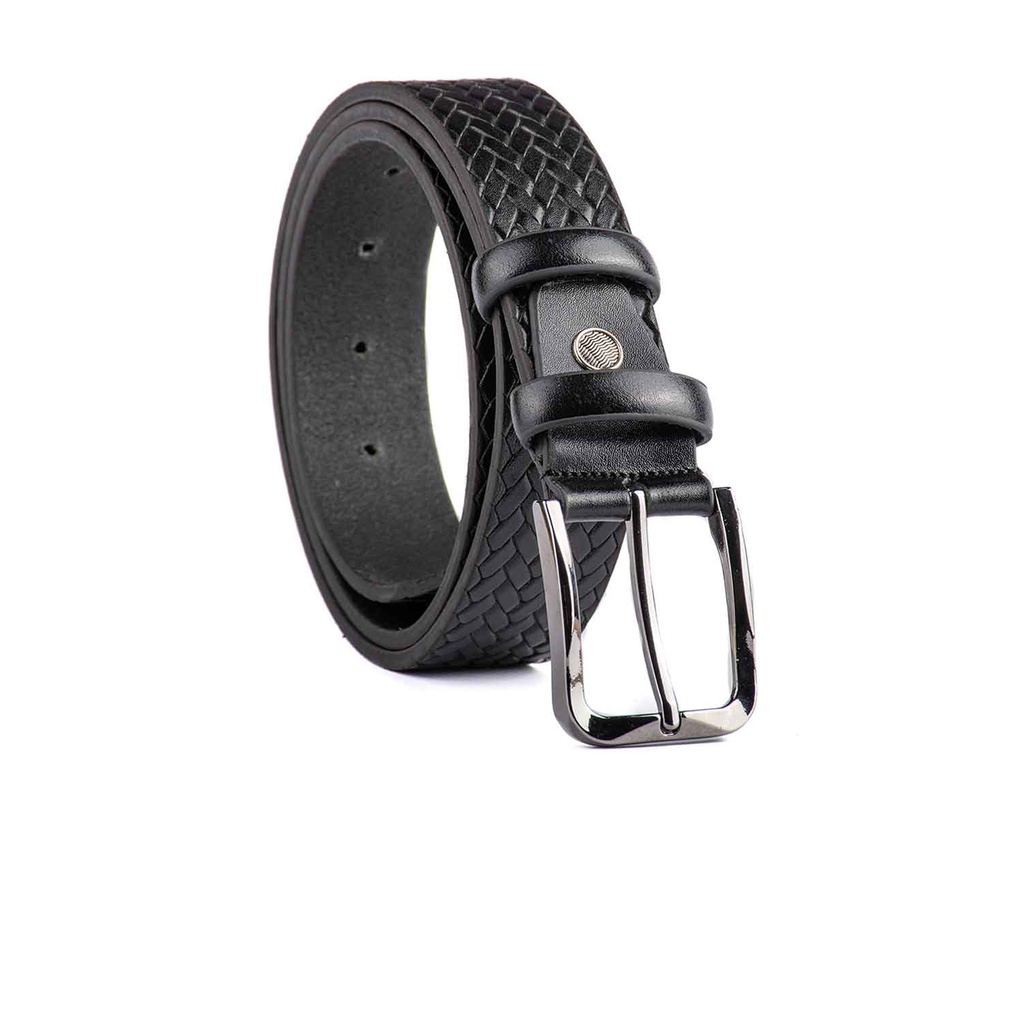 [127] Leather Belt Model 127(1HR-35) (42(105cm), Black)