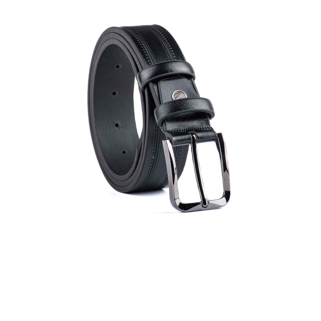 [167] Leather Belt Model 167(1CL51-35) (42(105cm), Black)