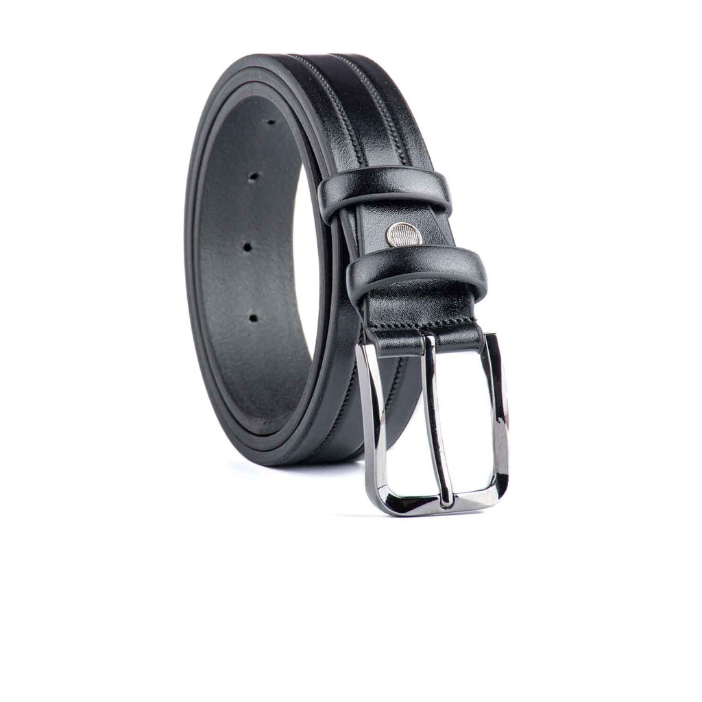 [173] Leather Belt Model 173(1CL50-35) (42(105cm), Black)