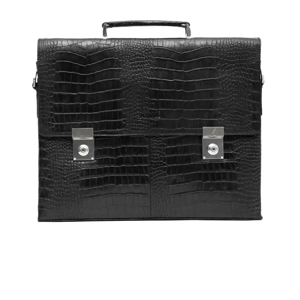 Armin leather messenger Bag (Croco)