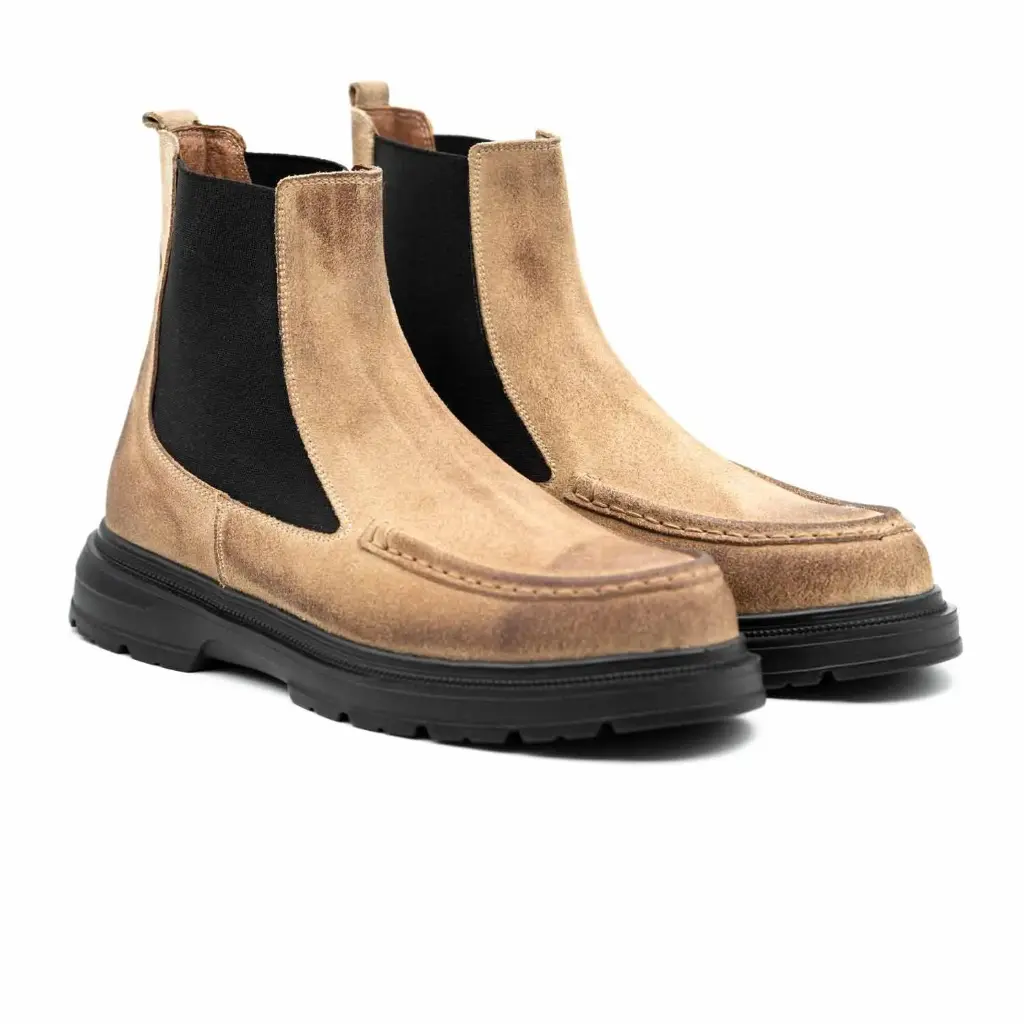 [659] Lafel Leather Boots (Split) (Mink, 40)