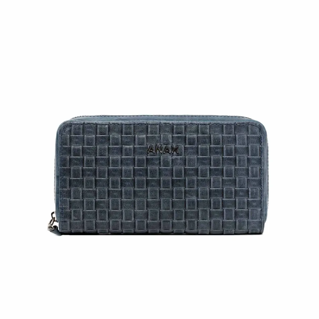 [902] Rima Purse Wallet (Woven) (Navy blue)