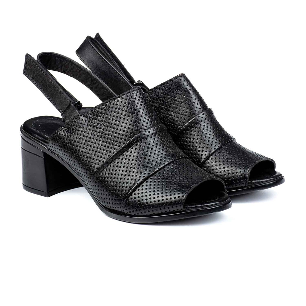 Block-Heel Open Toe Sandals