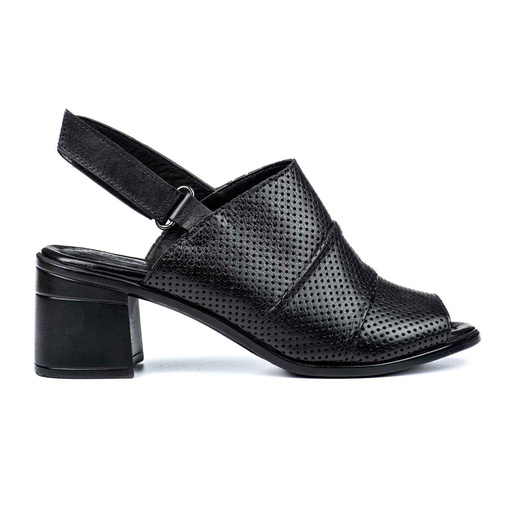 Black leather shop block heel shoes